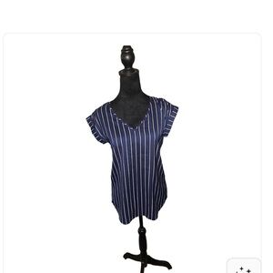 Express navy Striped Women's Top